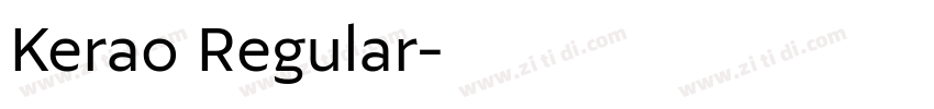 Kerao Regular字体转换